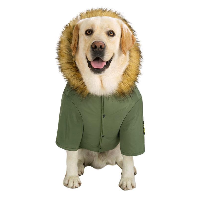 Cozy Cotton Dog Jacket - Warm Winter Wear for Large Dogs