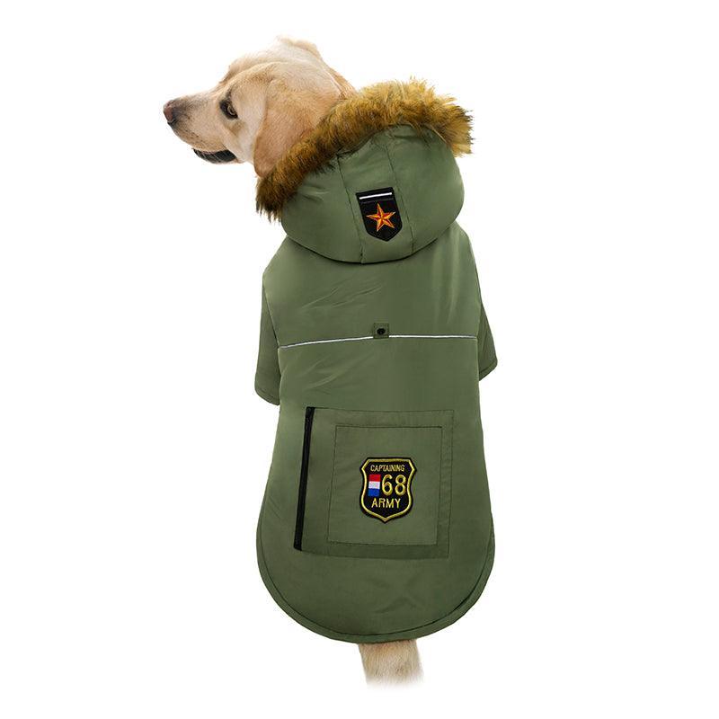 Cozy Cotton Dog Jacket - Warm Winter Wear for Large Dogs