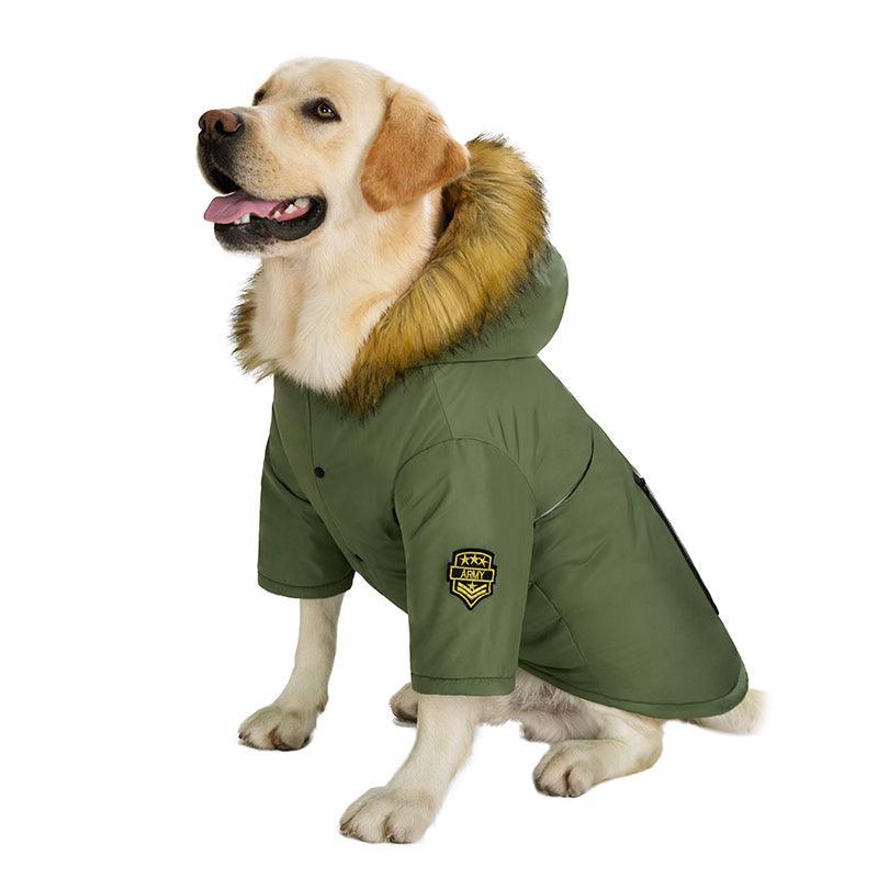 Cozy Cotton Dog Jacket - Warm Winter Wear for Large Dogs