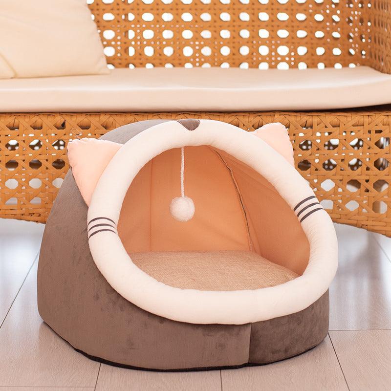 Cozy Cat Winter Bed - Warm Hideaway Kennel