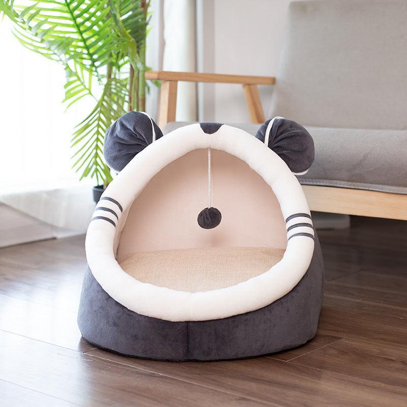 Cozy Cat Winter Bed - Warm Hideaway Kennel
