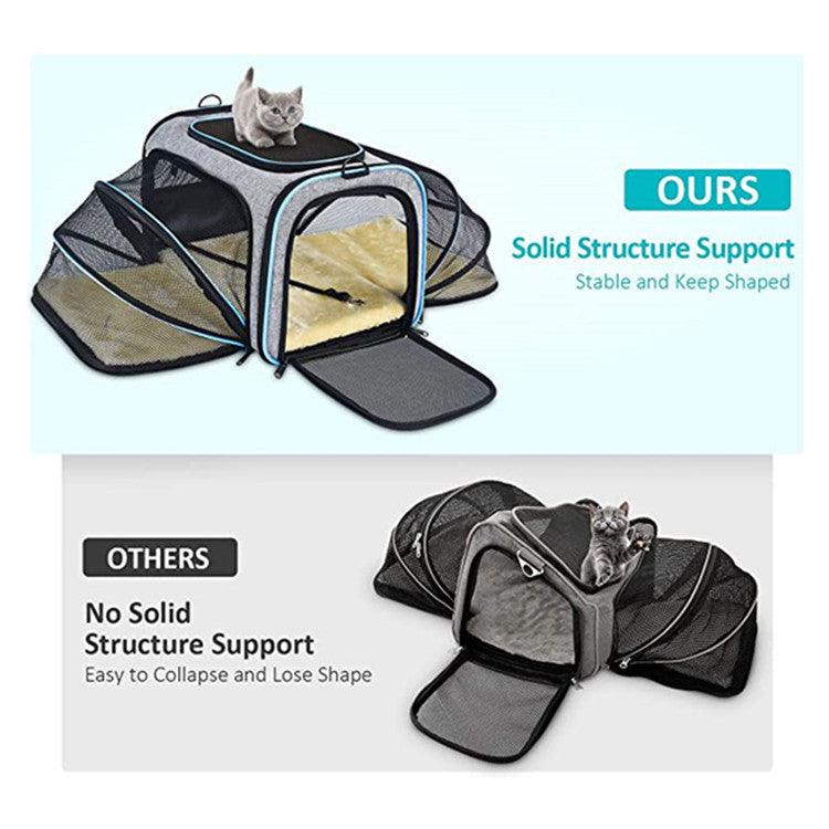 Expandable Cat Carrier - Reflective & Safe for Travel
