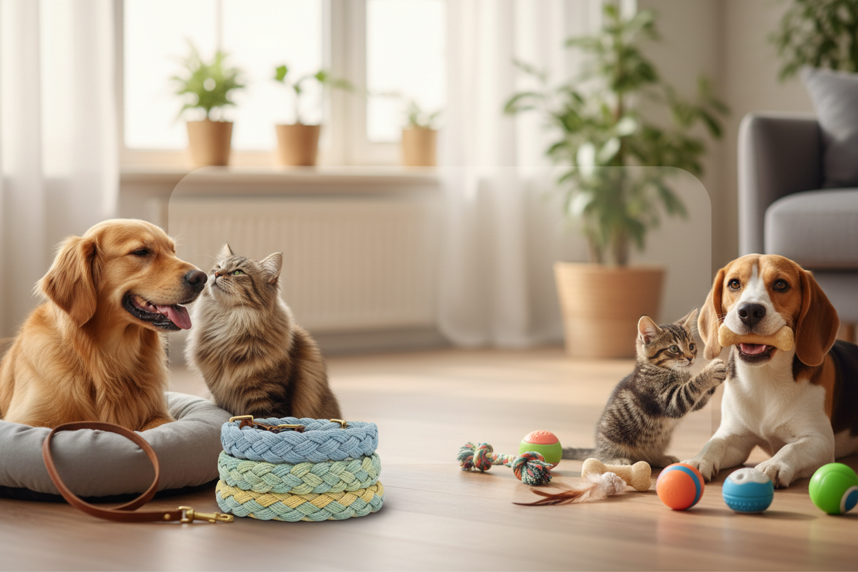 Pet accessories collection banner